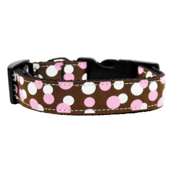 Unconditional Love Confetti Dots Nylon Collar Chocolate Medium UN805074